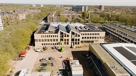 Nieuwe gebouwen De Marke (school en sporthal) in aanbouw